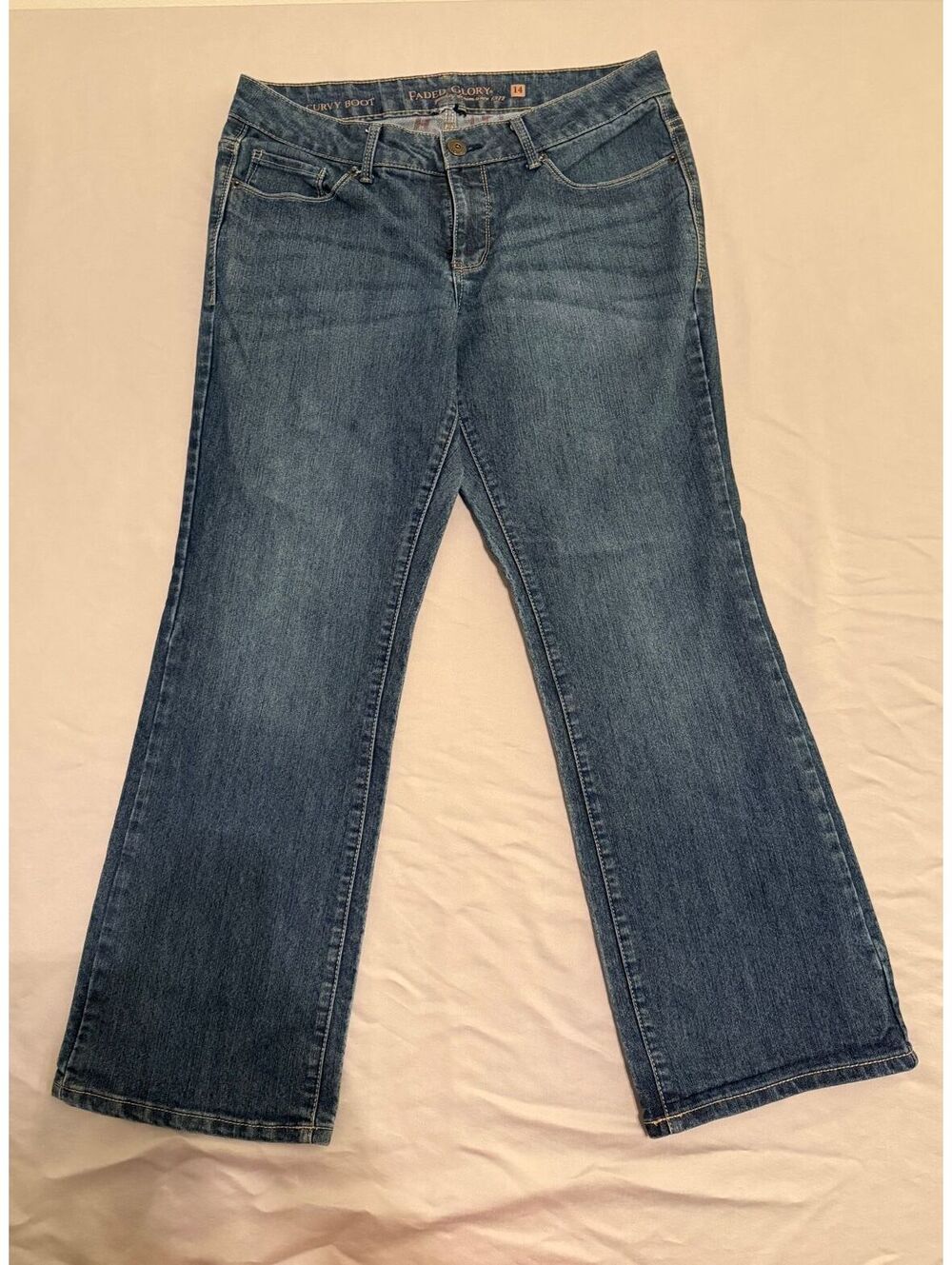 Faded Glory Curvy Boot Blue Jeans